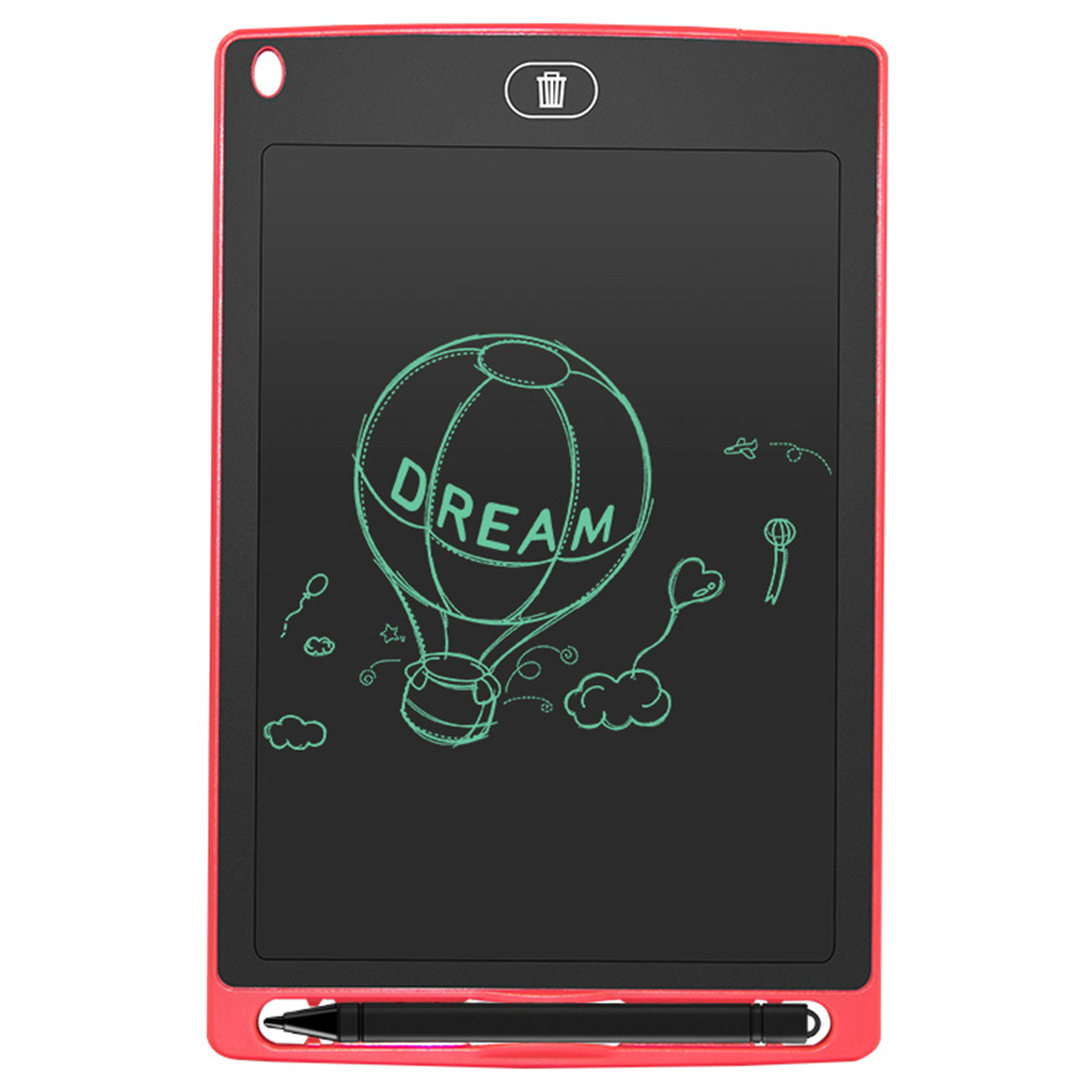 Writing Tablet 8.5/12Inch Digital Drawing Tablet Electronic LCD Screen Drawing Board Portable Ultra-thin Graphic Handwriting Pad: Red 8.5inch