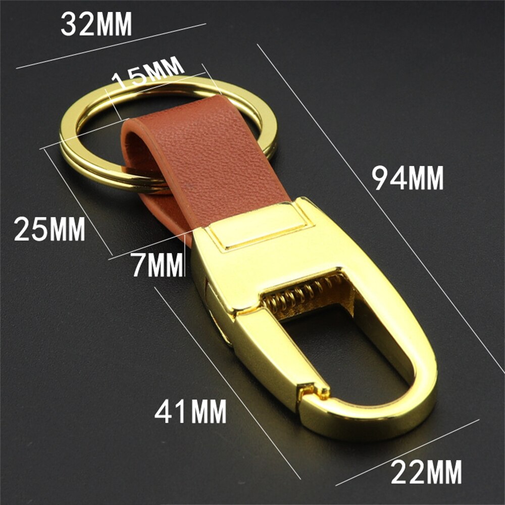 Mannen Eenvoudige Taille Gesp Lederen Business Sleutelhanger Autosleutel Houder Klassieke Sleutelhanger Accessoires Cadeau Voor Man