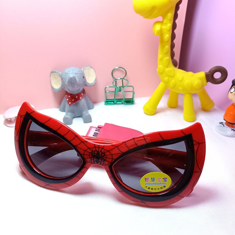 Kinderen Meisjes Gepolariseerde Zonnebril Spider Patroon Brand Herstellen Van Oude Manieren UV400 Zonnebril Lens Eigenschappen Eyewear: Red