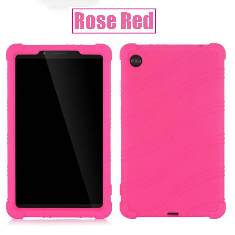 Étui en Silicone pour Lenovo Tab M7 7.0 pouces TB-7305F TB-7305X TB-7305i Tablette Souple Housse de Support Funda Coquille pour Les Enfants: Rose Red