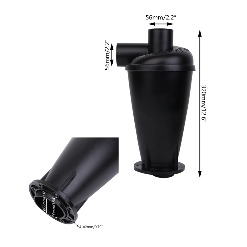 Cyclone Dust Collector Filter Turbocharged Cyclone With Flange Base Separator