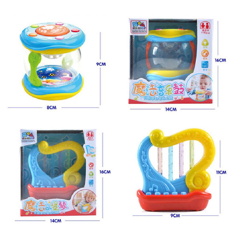 Geleide muziek vroege kinderjaren educatief leren ontwikkeling baby rammelaars grappig kinderspeelgoed mini magische handtrommel beat