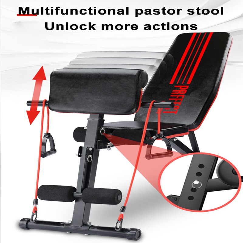 Multifunctional Home Foldable Adjustable Dumbbell Bench Gym Fitness Adjustable Bird Bench Exercise Fitness Chair Squat Machine