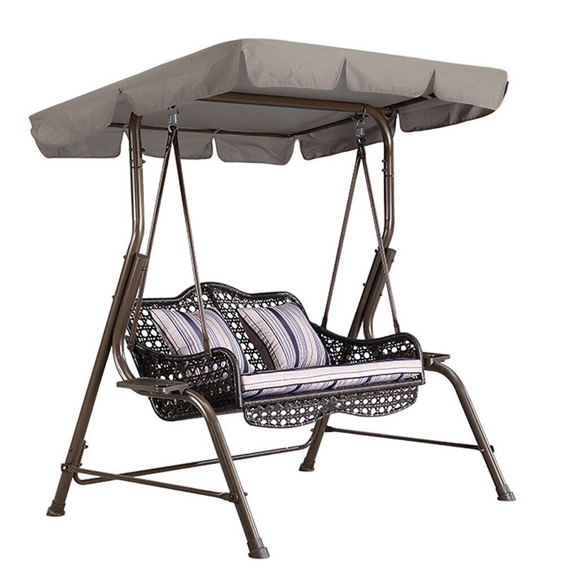 Canopée de remplacement, balançoire d&#39;extérieur pour cour de jardin, hamac d&#39;été imperméable: Brown 3-4 people