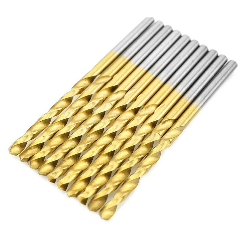 50Pcs Titanium Coated Drill Bits HSS High Speed Steel Drill Bits Set Tool Power Tools 1/1.5/2/2.5/3mm