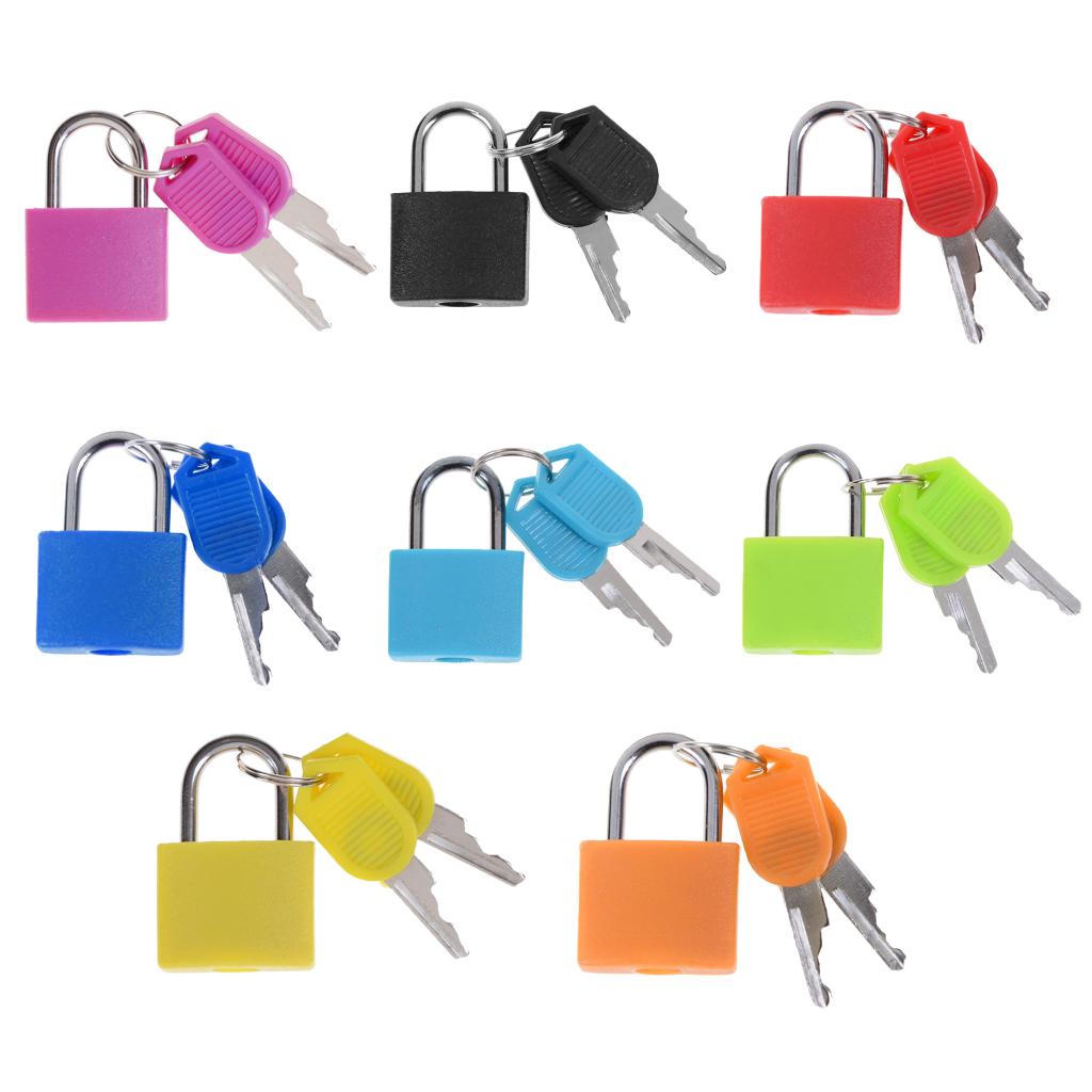 Mini candado pequeño con llave de viaje fuerte, cerradura de seguridad duradera con 2 llaves, pequeño candado de seguridad de 22x30mm