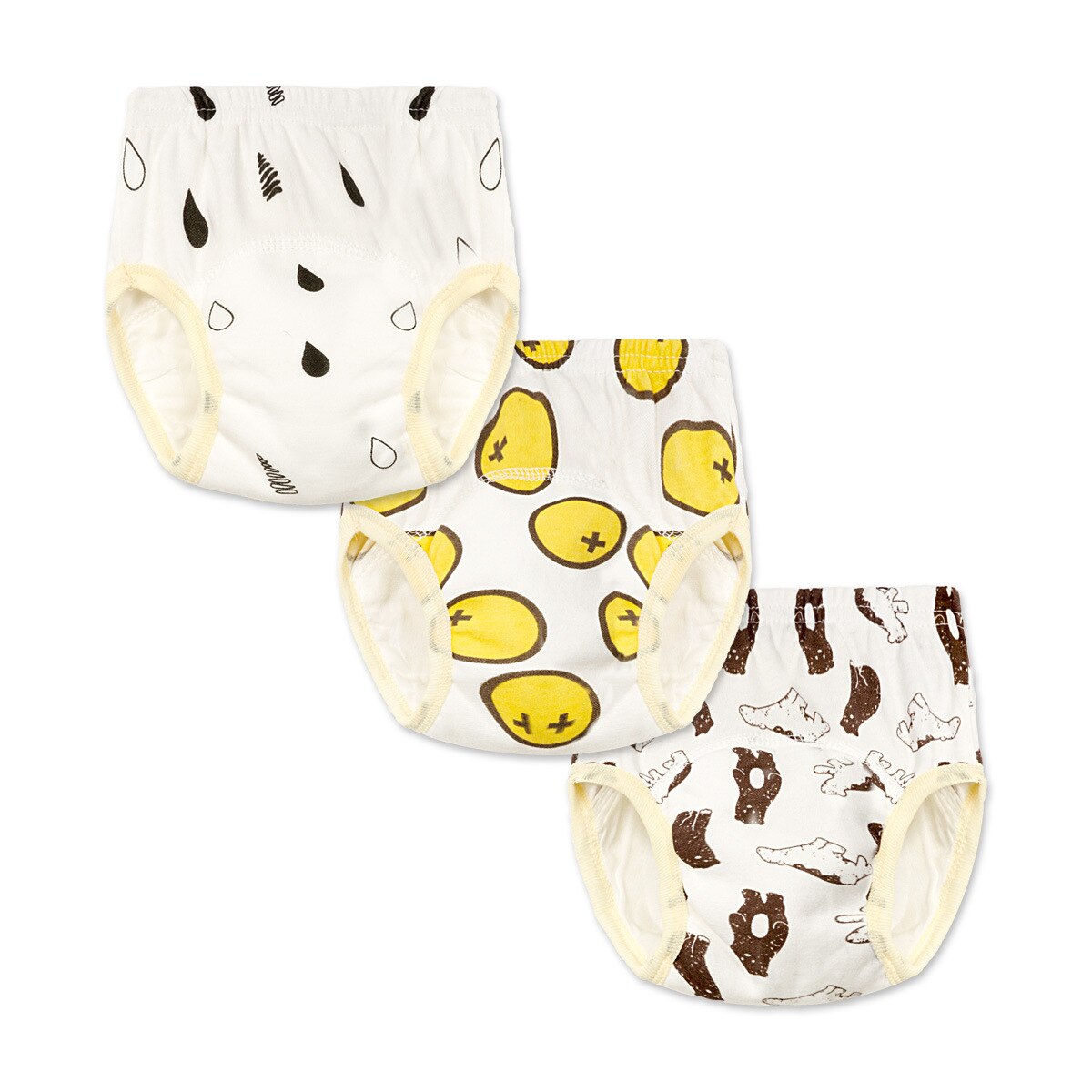 Spring And Summer Children's Pure Cotton Diapers Boys Girls Baby Mixed Multiple Pattern Toilet Learning Pants 3psc/lot