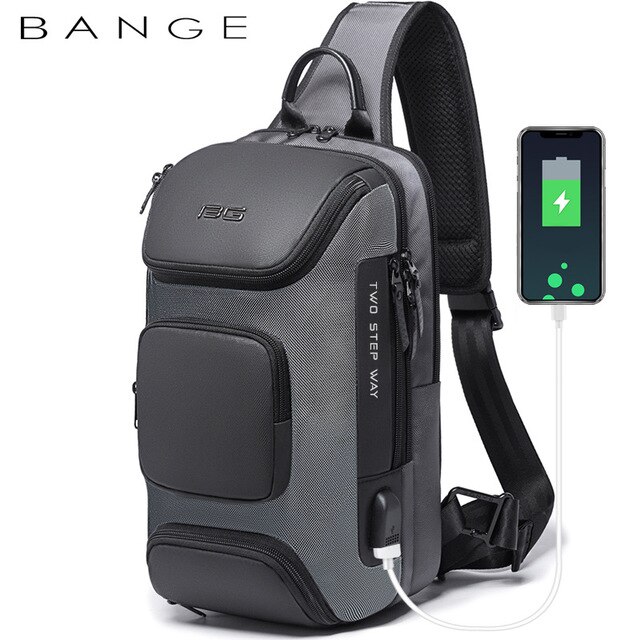 Xiaomi Multifunctionele Anti-Diefstal Crossbody Tas Mannen Schouder Messenger Bags Mannelijke Oxford Borst Tas Waterdicht Krasbestendig: Grijs