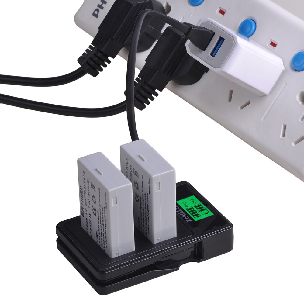 Batmax LPE8 LP-E8 LP E8 Battery+LCD USB Dual Charger with Type C Port for Canon EOS 550D 600D 650D 700D Rebel T2i T3i T4i T5i