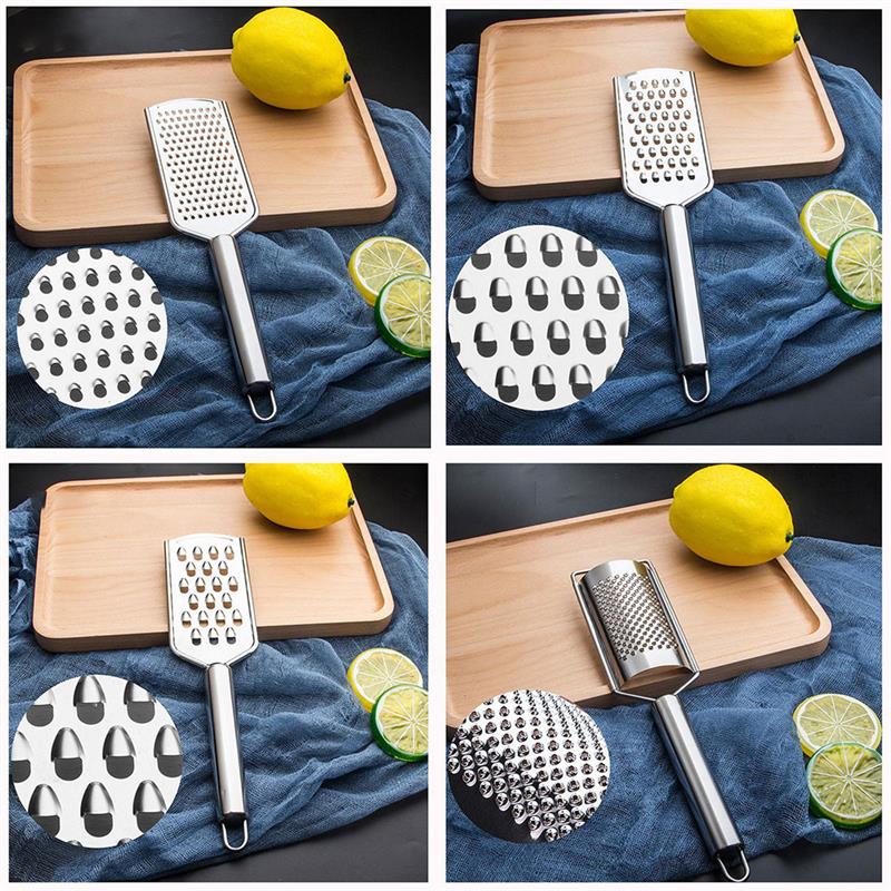 Stainless Steel Hand-held Cheese Grater Multi-purpose Kitchen Food Grater For Cheese Chocolate Butter Fruit Vegetable