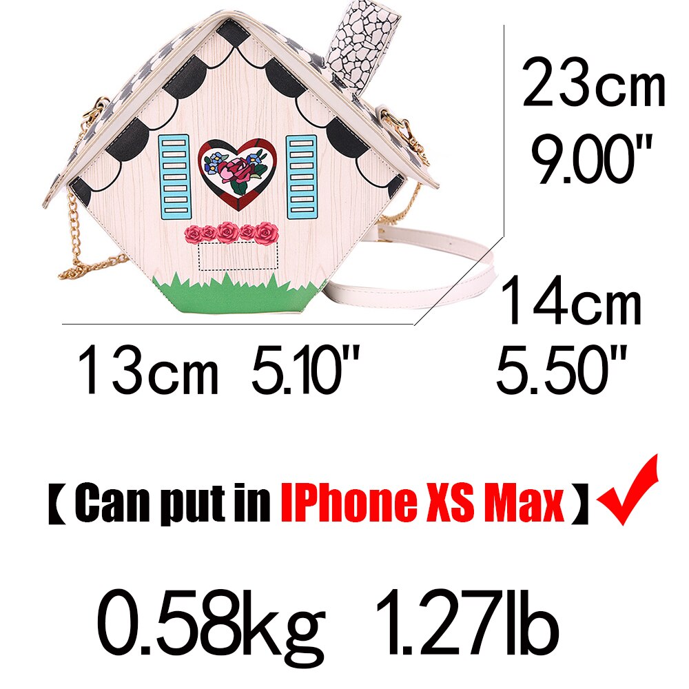 Boutique De Fgg Novelty Handtassen Huis Vorm Vrouwen Crossbody Bag Faux Lederen Schoudertas Tienermeisjes Messenger Bag