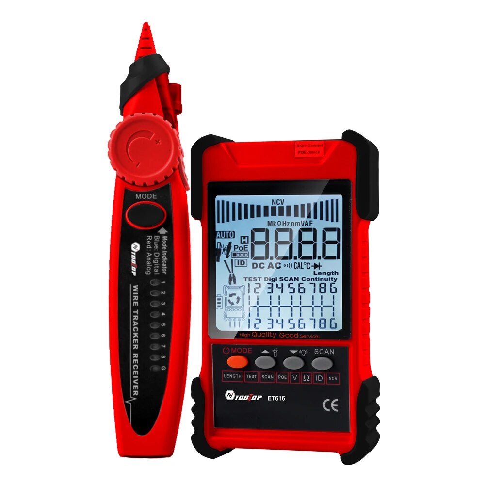 Ai äußern Sammlung Tooltop Netzwerk Kabel Tester Multimeter lan Kabel Verfolgung Poe Prüfung 400m/600m Länge messen Empfindlichkeit
