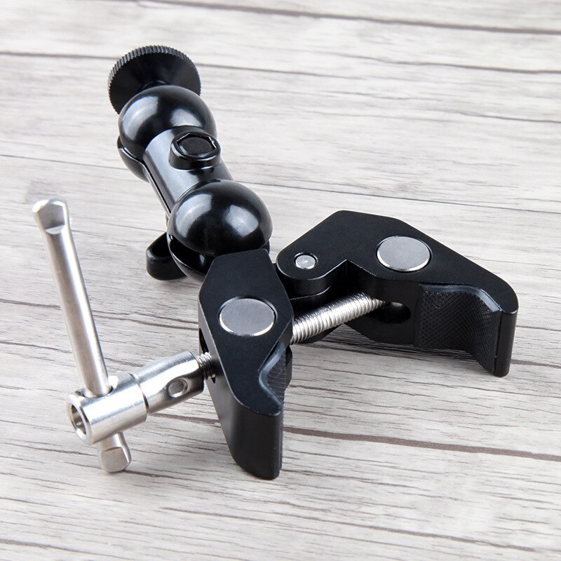 Super 1/4" Threaded Ball Clamp Bracket Double-Ended Bracket Crab Claw Clamp Multi-Function Ball Mounting Bracket Magic Arm