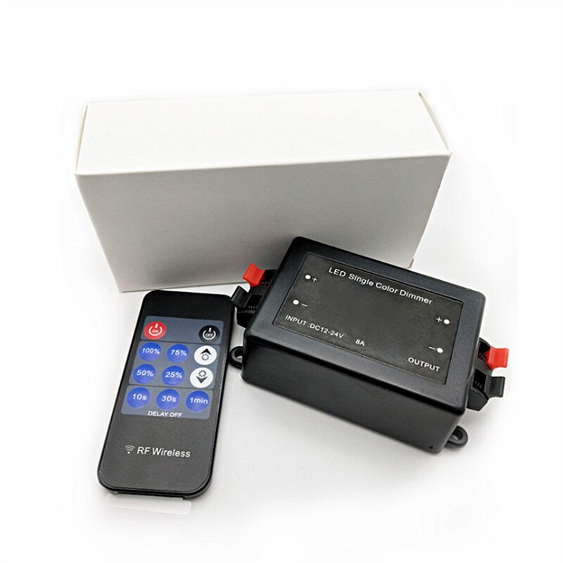 Single Color LED Dimmer 8A 11Key RF Remote Control Wireless LED Controller 12V 24V DC For SMD 5050 3528 LED Strip Light Rope