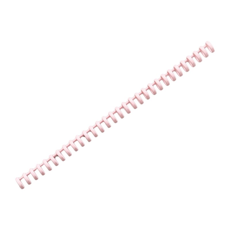 J6PA 30-Ring Binding Comb Colorful Binder Ring Aperture 0.59&#39;&#39; Length 11&#39;&#39; Fit for A6 6-ring A5 20-ring B5 26-ring A4 30-ring: dark pink