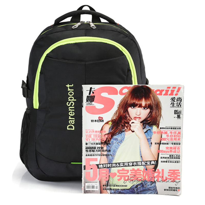 WEIXIER voyage en Nylon multi-fonction sac fermeture éclair sac ouvert sac à dos ordinateur portable de concepteur mâle classique sac