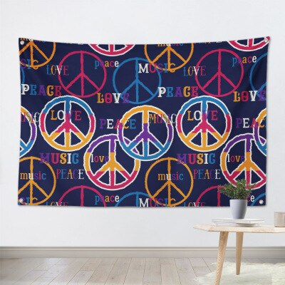 Un amour paix suspendus drapeau bannière musique Rock Reggae jamaïque décoration de la maison Art mural 4 œillets dans les coins 3 * 5FT 144cm * 96cm: F / 2 x 3FT (60 x 90cm)