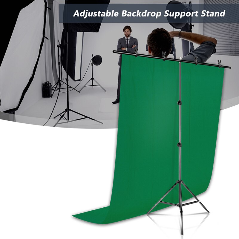 Soporte de fondo para fotografía, sistema de soporte Chromakey, Kits de luz, Video, poliéster, algodón, estudio fotográfico con bolsa de transporte, 2m x 2m