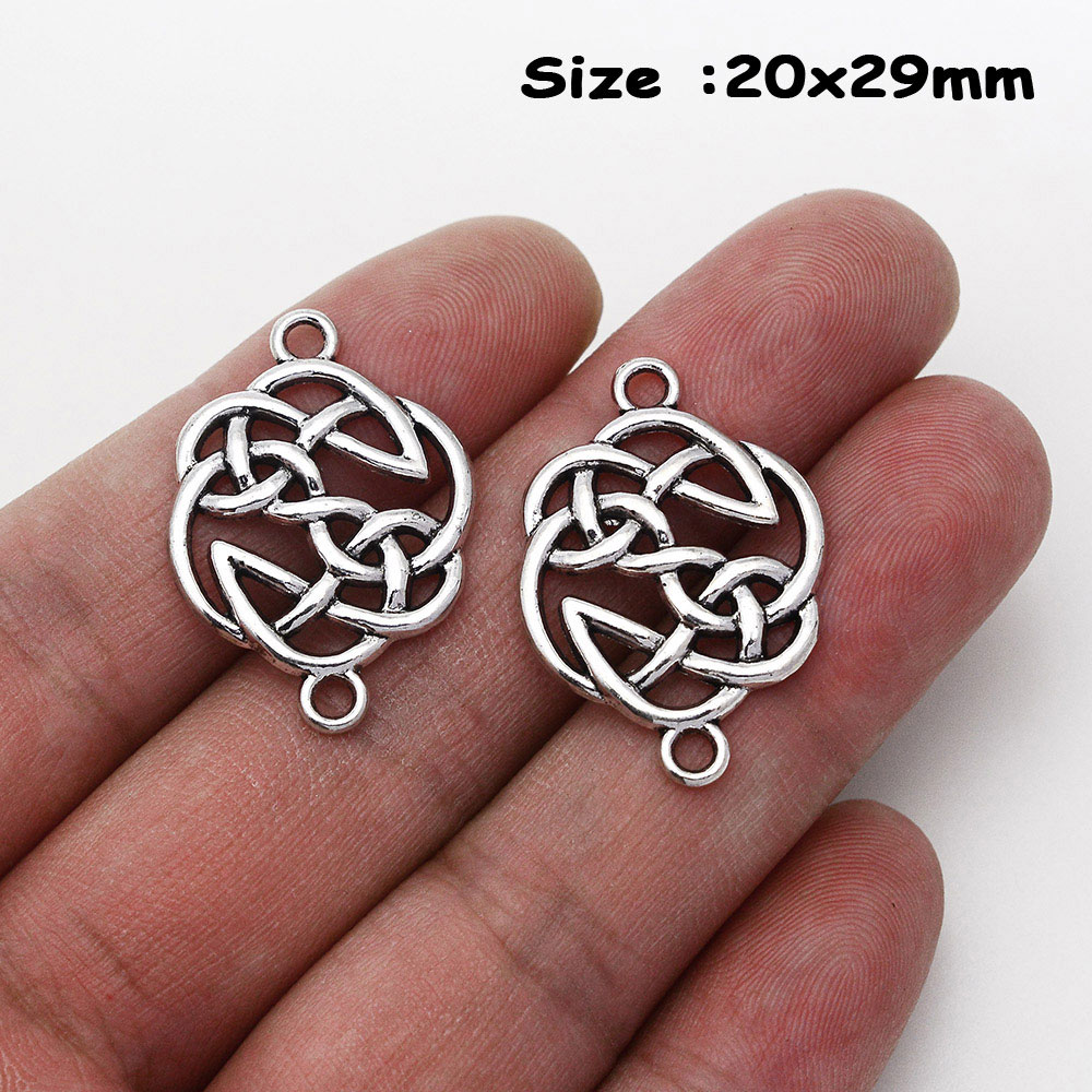 12/20pz Misto Amuleti di Protezione Celtica Pendenti e Ciondoli Wiccan Nodo della Strega Stregoneria Irlandese Pendenti Fai Da Te Orecchino Creazione di Gioielli Forniture: Di Colore Giallo chiaro