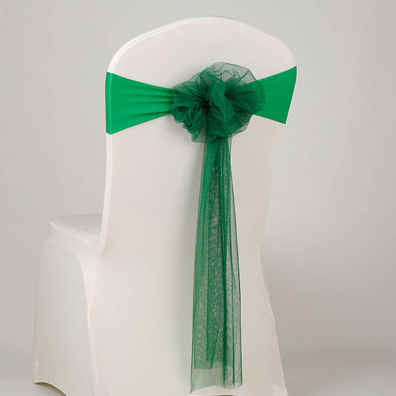 Bandas de satén para silla de boda, cintas para sillas de , cubierta de nudo para silla de decoración, lazo para silla de banquete, color dorado y rosa, novedad