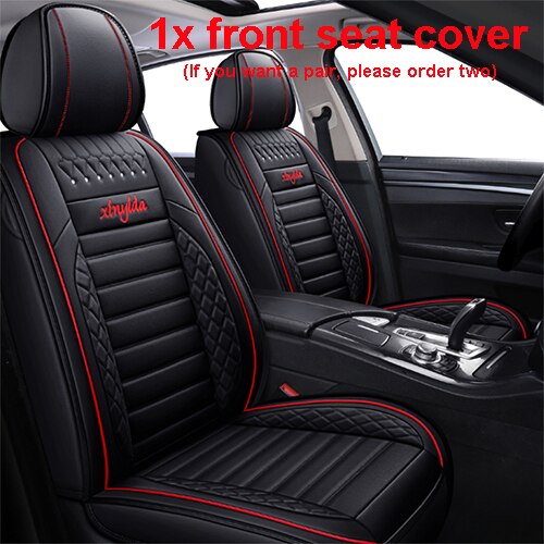 Couverture de Siège de Voiture, en Cuir, Housse d&#39;Accessoires Auto, pour Peugeot 301/307 SW/508/308/206/4007/5008/3008/107, Seat: Black Front