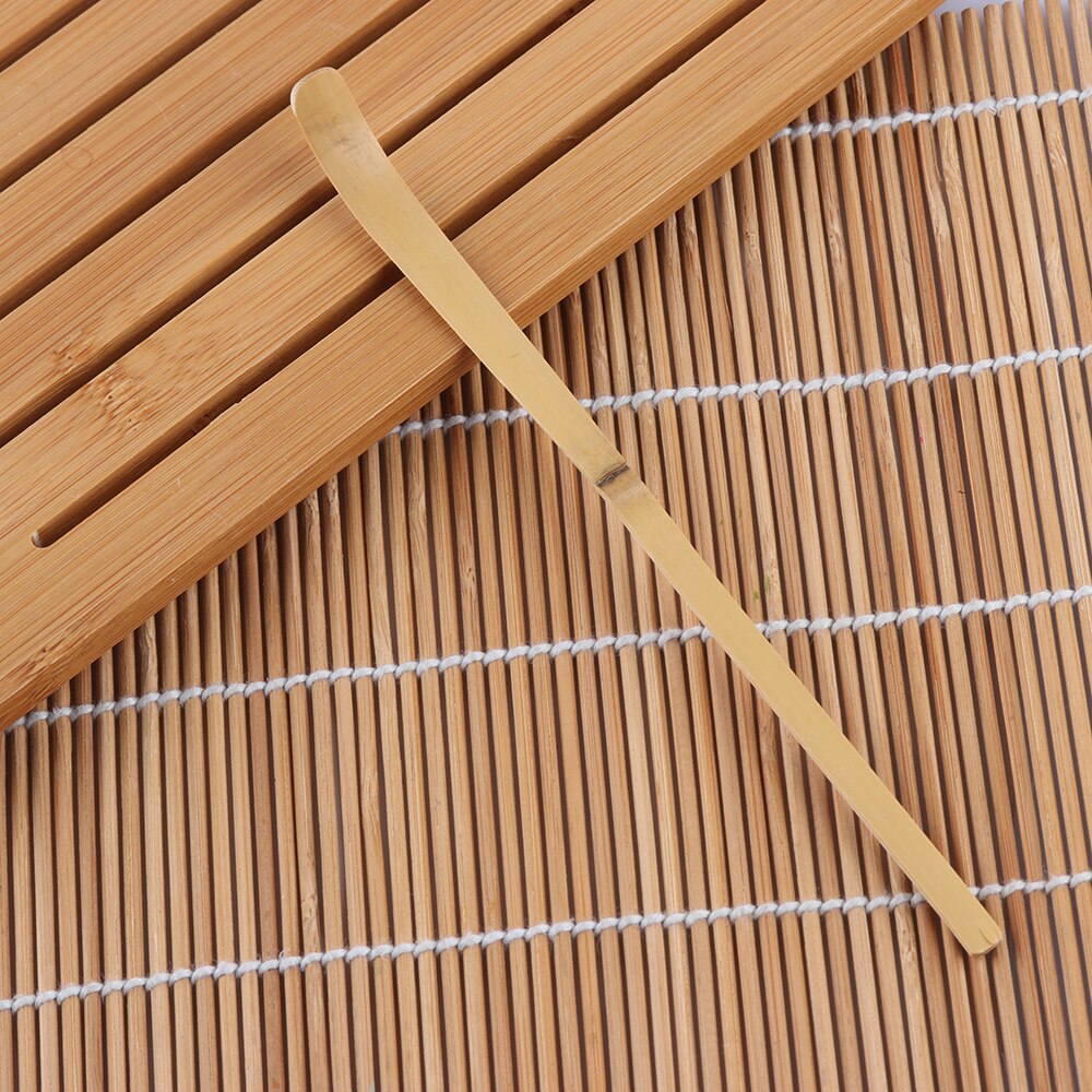 1PC Schwarz Bambus Holz Tee Stöcke Matcha Löffel Blatt Spachtel würzen Gerät Tee Schalen Kochen Utensil Teegeschirr Küche Werkzeug