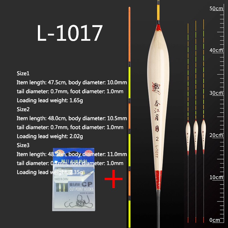 Reed Fishing Floats Fresh Water Buoy Hard Tail Bobber Flotador Sensitive Stable Boya Fishing Floats Tool Tackle Accessories: L-1017 3 pieces