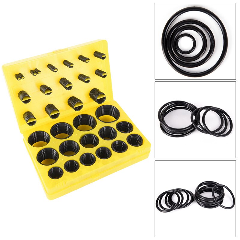 386 Stuks Zwart Universele Nbr O Ring Seal Kit 30 Verschillende Maten Rubber O-Ring Pakking Assortiment Set voor Auto