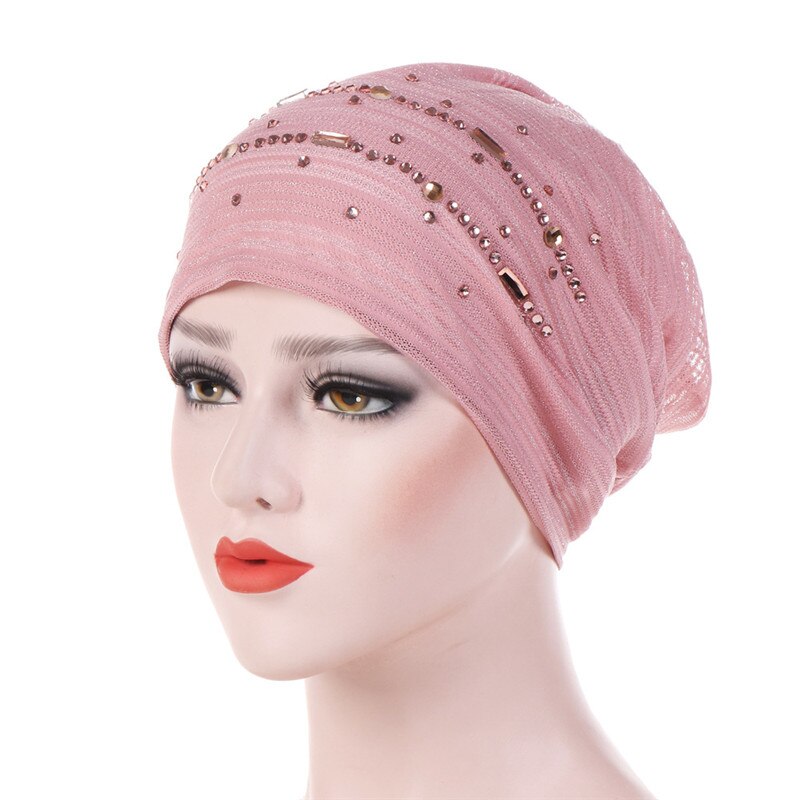Verano encaje fino turbante de algodón sólido gorros hijab interiores transpirable suave de las mujeres musulmanas turbantes de cabeza hijab underscarf bonnet: 4