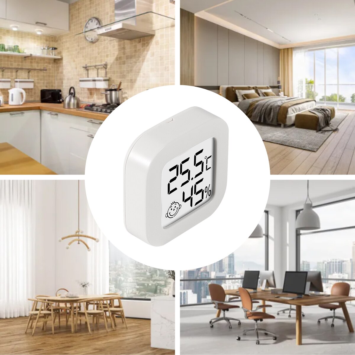 4 Stuks Digitale Thermometer Hygrometer Indoor Mini Temperatuur Lcd Elektronische Monitor Hygrometer Buitenkamer Baby
