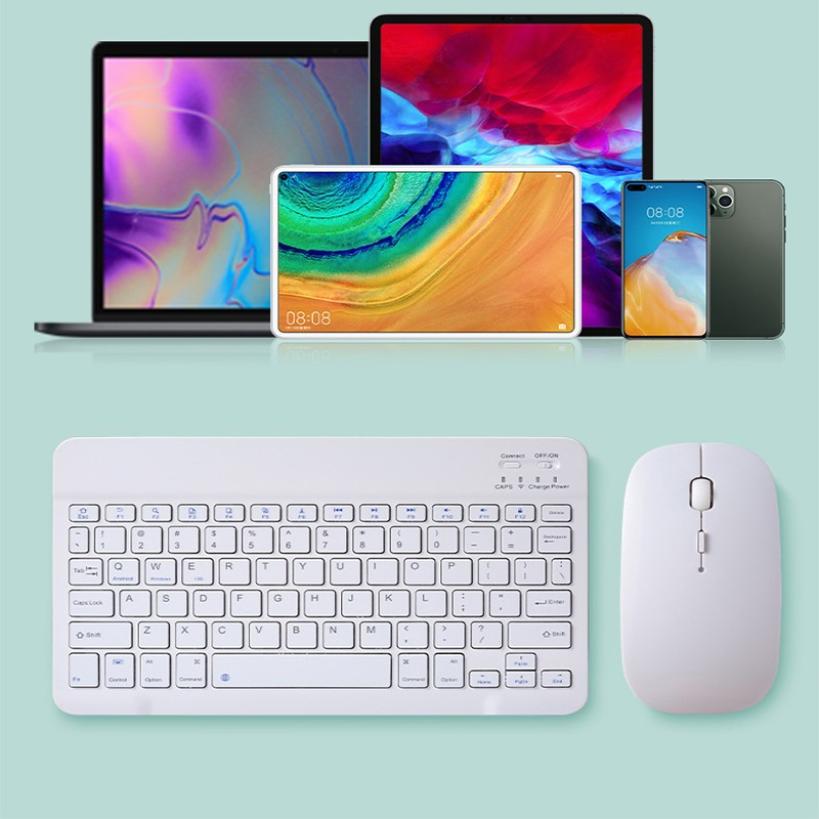 Mini Wireless Bluetooth Keyboard Mouse 10 inch Universal Portable Keyboard For iPad Tablet Computer Android IOS Mac Windows
