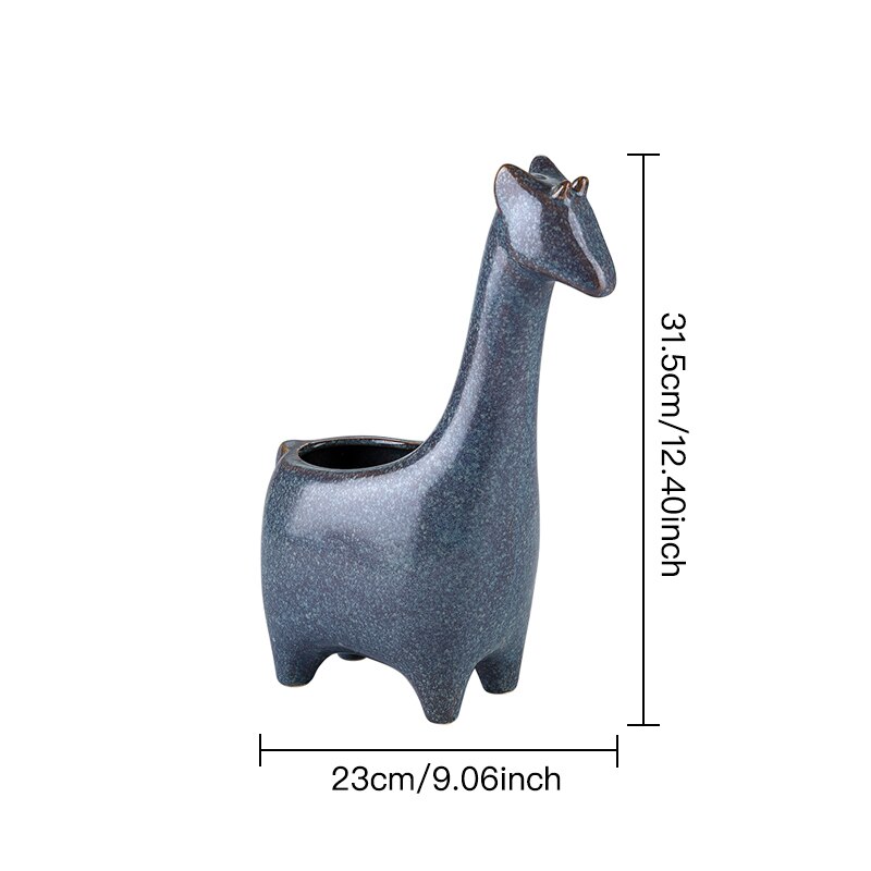 Giraffe Keramik Blumentopf Ebene Blumentopf Kitz Vase Sukkulenten Kaktus Pflanze Vergossen Blume Anordnung Hause Schreibtisch Dekoration: Ursprünglich Titel