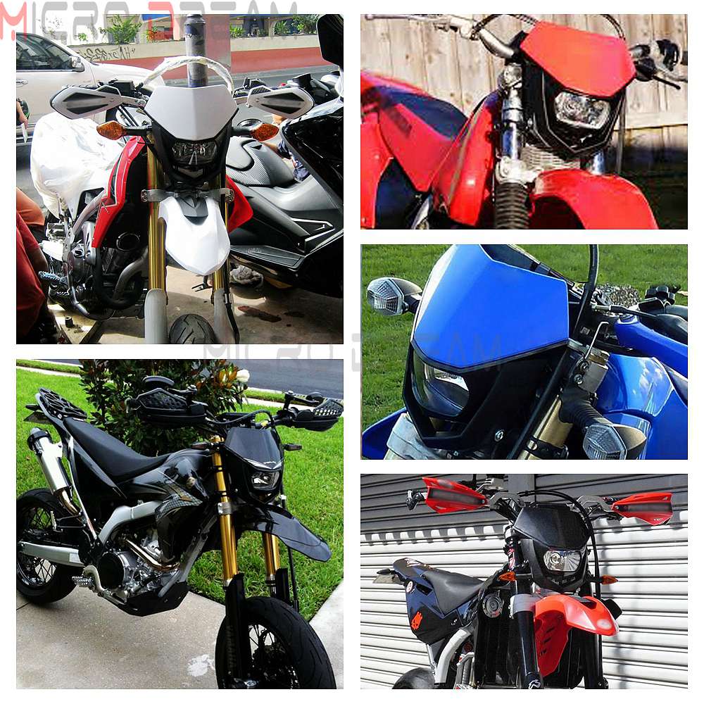 Motocross Dirt Bike Offroad Enduro H4 Headlight Universal 12V 35w Motorcycle Headlamp Mask for Honda Yamaha Suzuki CRF WRF DR YZ