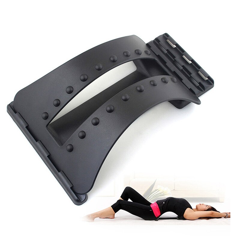 Back Massager Stretcher Fitness Massage Equipment Stretch Relax Stretcher Lumbar Support Spine Pain Relief Chiropractic