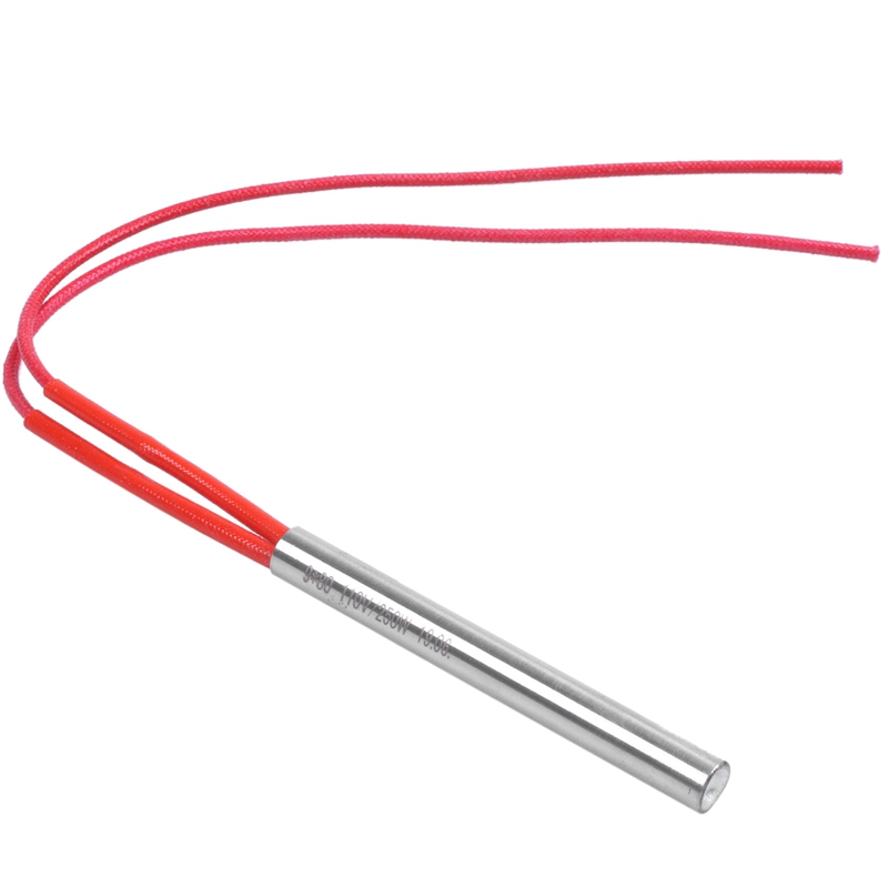 Cartouche chauffante rouge à deux fils et 9mm x 80mm éléments chauffants  ac 110v 250w