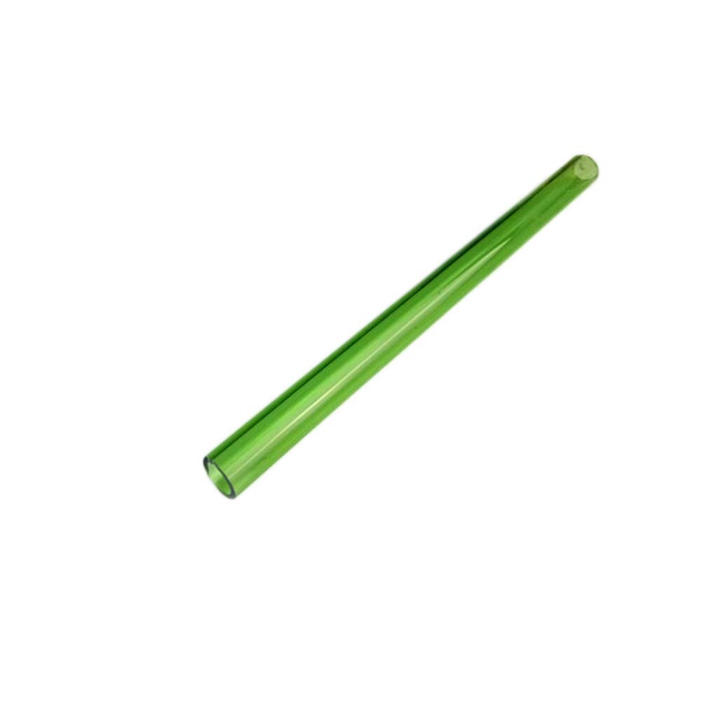 1pc Handmade Healthy Glass Straw ECO-friendly Household Glass Straight Pipet Tubularis Snore Piece Tube: 2 Green