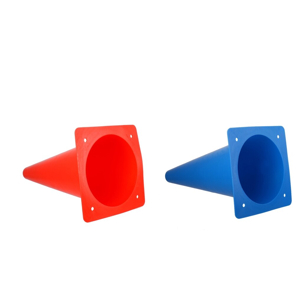 10 Stuks Trainning Kegel Sport Verkeer Voetbal Veld Marker Kegels Agility Parking Barrier Road Obstakel Blauw + Rood