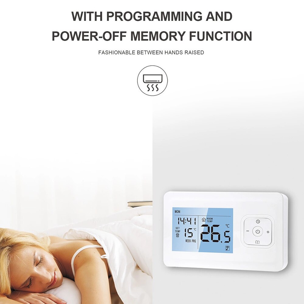 Programmable Thermostat Wireless Temperatur Control Water Heating Accessories Digital Wifi Wall-mounted Temperature Controller
