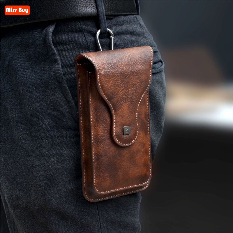 Universal- Leder Halfter Gürtel fallen praktisch Tasche Für iPhone 12 fallen Dual Tasche Männer Taille Tasche Geldbörse Für Alle sterben meisten praktisch Modelle