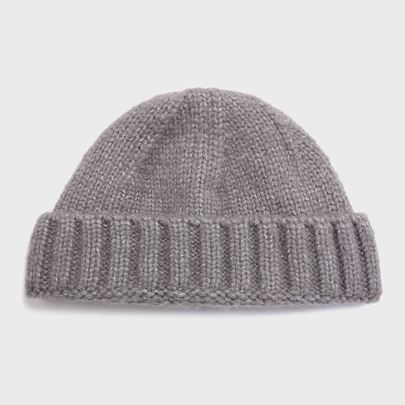 Unisex Ribbed Knitted Cuffed Short Melon Cap Solid Color Melon hat Skullcap Baggy Retro Ski Fisherman Docker Beanie Hat Slouchy: Dark grey