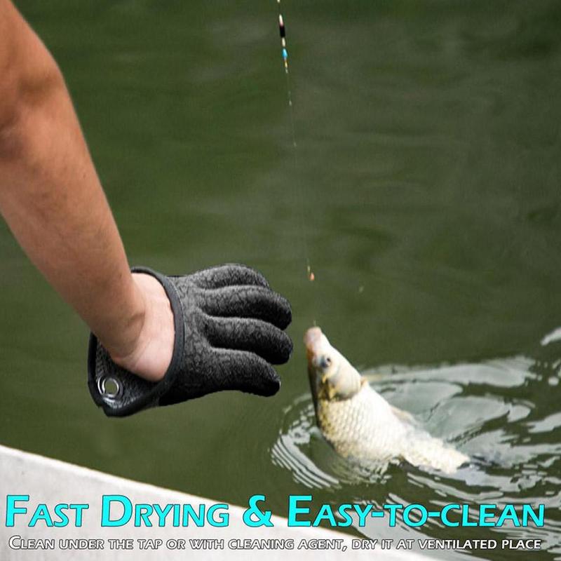 Guantes de pesca antideslizantes para hombre, guantes profesionales de liberación magnética, resistentes a los peces, cortes, guantes para atrapar al pescador, pintur I3N1, 1 Uds.