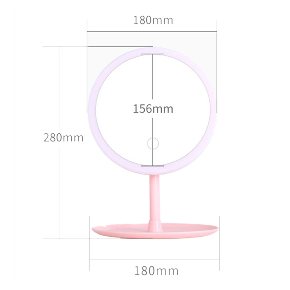 Girls Lighted Makeup Mirror Daylight LED Vanity Bathroom Travel Compact