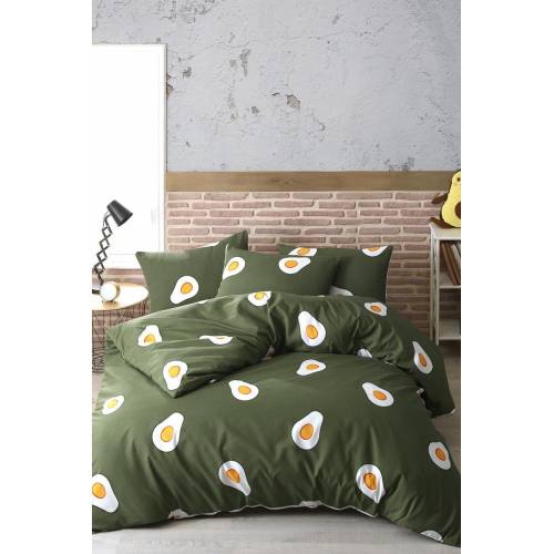 Avocado 100 Katoen Ranforce Tek Persoonlijkheid Avacado Dekbedovertrek Set 1 Pcs 160X200 Cm Dekbedovertrek 1 Pcs 50X70 Cm Kussensloop