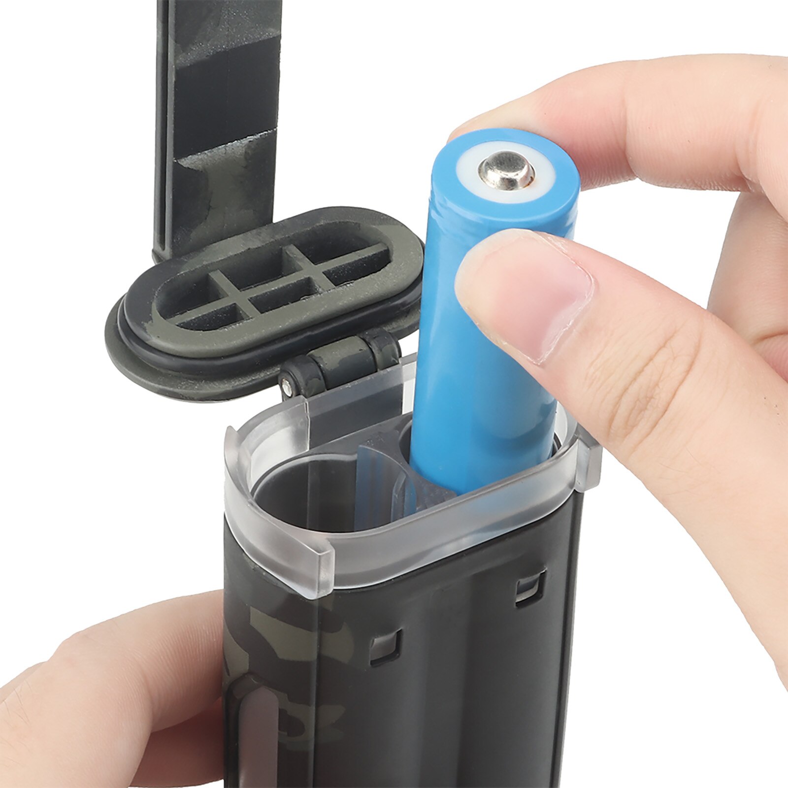 Rechargeable Battery Storage Box Wear-Resistant Waterproof Dustproof 2-Hole Battery Case For 18650/AA/AAA/CR123 Batteries