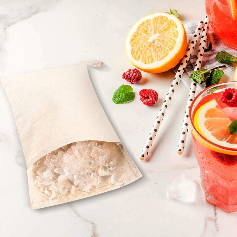 Mazo de hielo y bolsa de hielo-martillos de madera y sacos de algodón para triturar hielo, Kits de barman, herramientas de Bar accesorios de cocina