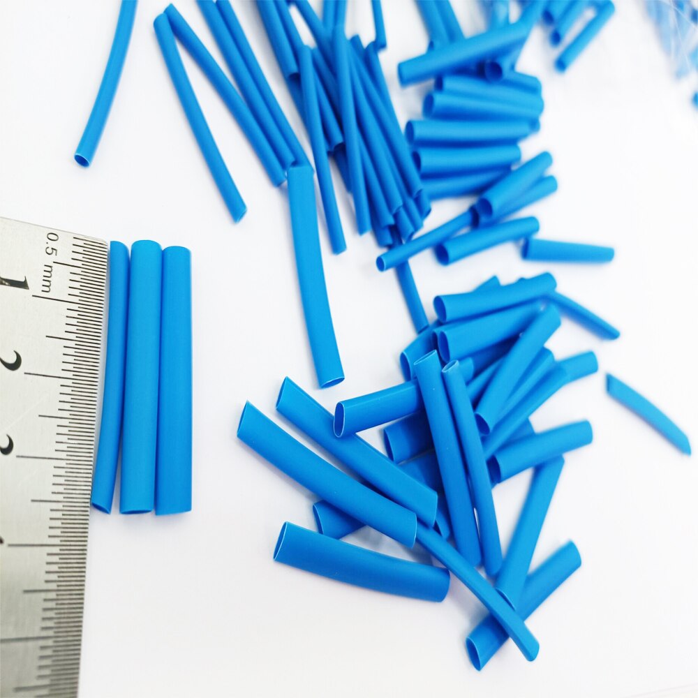 600 Pcs Thermoresistant Buis Krimpkous, Isolatiebekleding Polyolefin 2:1 Krimpkous Wrap Wire Kit Blauw