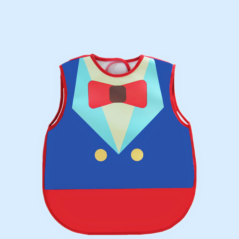 Baby Waterproof Cartoon Bibs EVA Sleeveless Feeding Bibs for Baby Infant Boy Girl Portable Adjustable Feeding Accessories: B