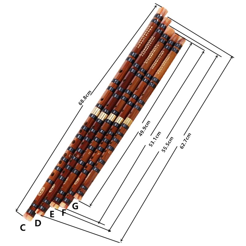 Bamboe Fluit Muziekinstrumenten C Key Chinese Dizi Transversale