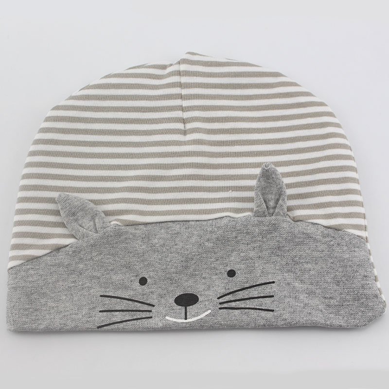 Gato bonito Outono Inverno Quente Cap Crianças Beanie Chapéu de Crochê Bebê Menino Menina Infantil crianças de Algodão Listrado Gatinho Abelha Recém-nascidos: 1