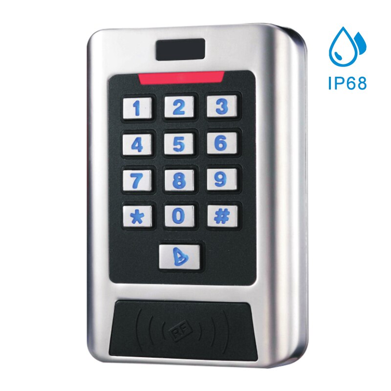 2000users RFID Keyboard Metal Access Control Keypad Waterproof Outdoor 2 relays Door Opener System ID Keyfob optional